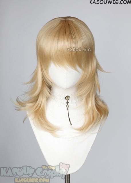 M-3 SP23 Light Peach 52cm long layered choppy wig