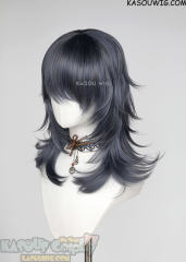 M-3 SP29 Bluish Gray 52cm long layered choppy wig