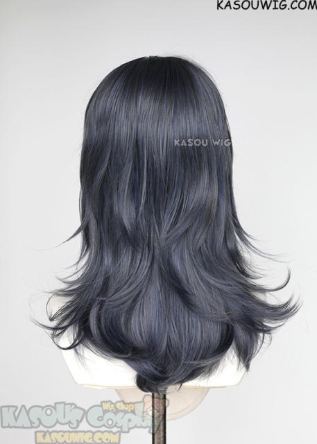 M-3 SP29 Bluish Gray 52cm long layered choppy wig