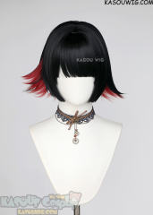 Zenless Zone Zero Ellen Joe short black red flippy wig