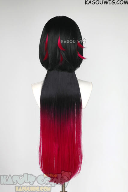 Zenless Zone Zero Jane Doe 95cm long black red ombre wig