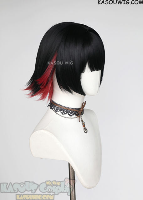 Zenless Zone Zero Ellen Joe short black red flippy wig