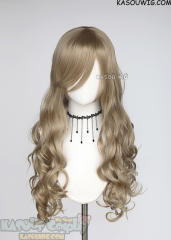 L-1 / KA016 tanned blonde 75cm long curly wig