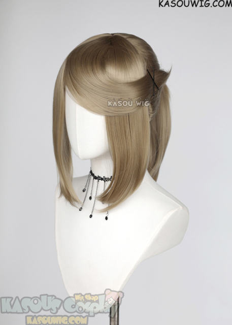 S-3 / KA016 tanned blonde ponytail base wig with long bangs