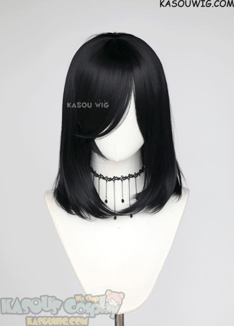 M-1/ KA032 Howl's Moving Castle Howl jet black 40 cm long bob cosplay wig