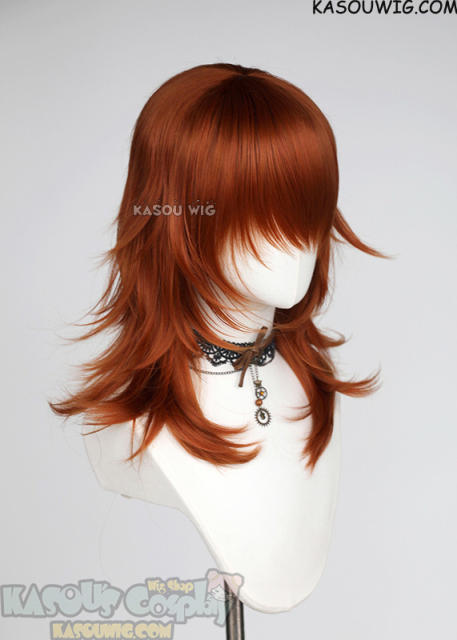 M-3 SP06 Auburn Brown 52cm long layered choppy wig