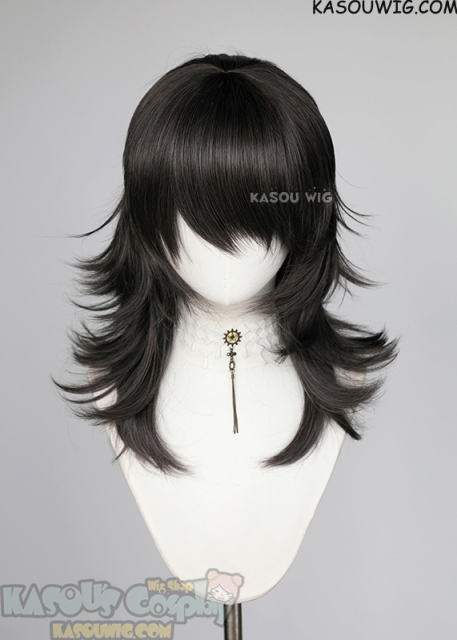 M-3 SP09 Dark Gray 52cm long layered choppy wig