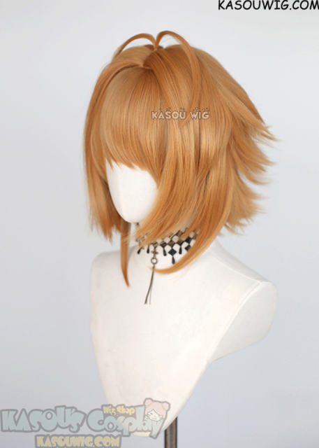 Cardcaptor Sakura Clear Card Kinomoto Sakura pre-styled short golden orange wig