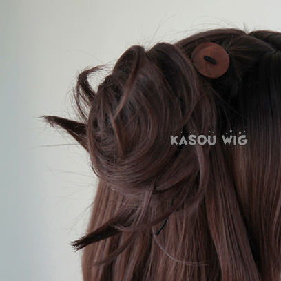 Round spiky buns with clip ombre colors. medium size