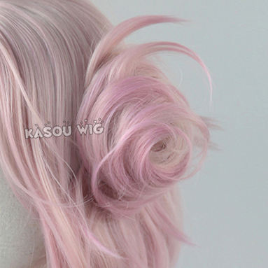 Round spiky buns with clip ombre colors. medium size