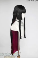 Rock is a Lady's Modesty Otoha Kurogane long straight black pink wig