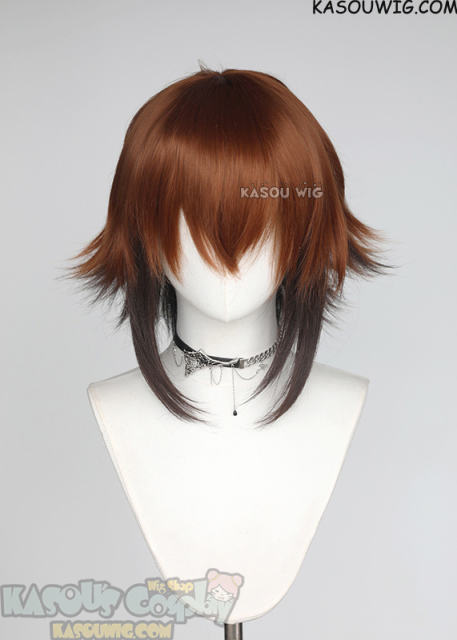 Yu-Gi-Oh! GX Jaden Yuki brown coffee ombre flippy wig