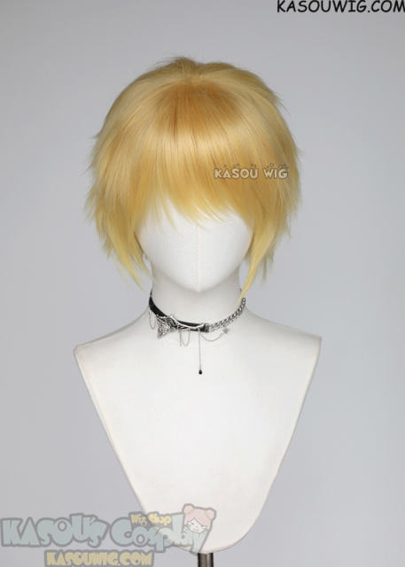 S-1 / SP01>> 31cm / 12.2" pastel yellow blonde short layered wig