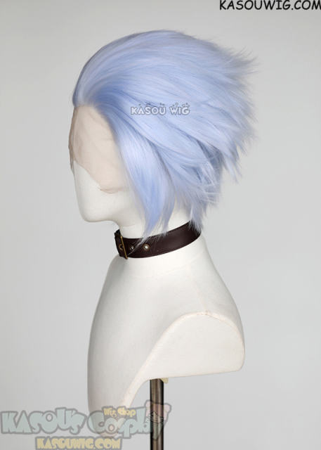 Lace Front>>> Light Periwinkle all back spiky wig LFS-1/KA054