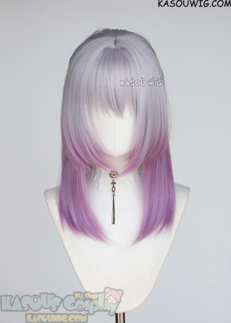 Honkai: Star Rail Castorice 135cm long silver lilac pink gradient wig