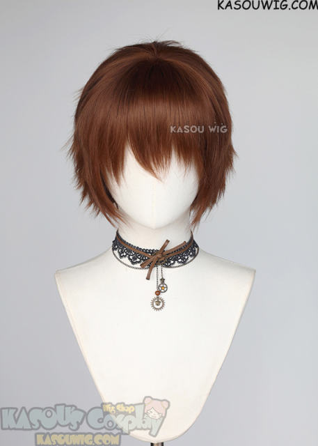 S-1 / KA026>>31cm / 12.2" short Walnut Brown layered wig, easy to style
