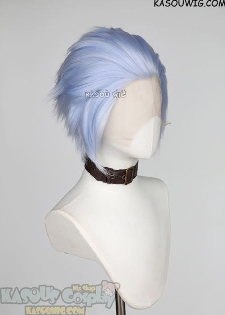 Lace Front>>> Light Periwinkle all back spiky wig LFS-1/KA054