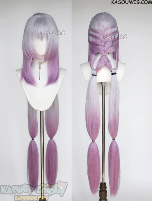 Honkai: Star Rail Castorice 135cm long silver lilac pink gradient wig