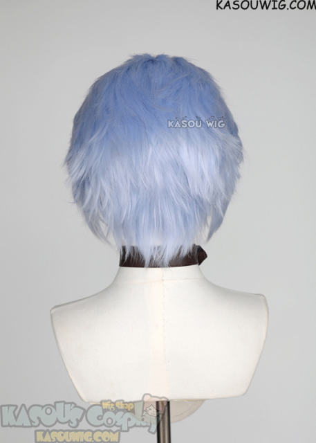 Lace Front>>> Light Periwinkle all back spiky wig LFS-1/KA054