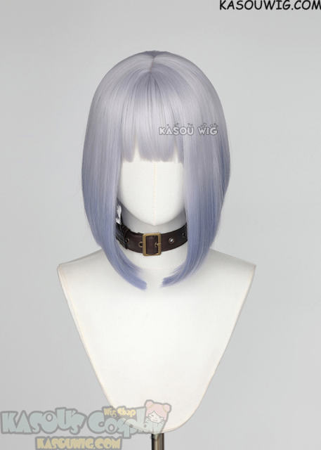 Rock is a Lady's Modesty Tamaki Shiraya silver blue ombre inverted bob wig