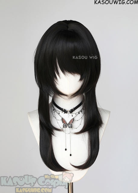 【63 Colors】M-4 short bob wig with 60cm long layered side bangs