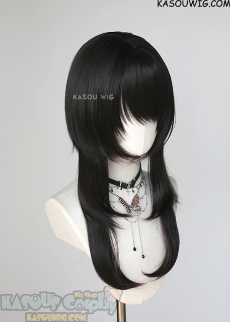 【63 Colors】M-4 short bob wig with 60cm long layered side bangs