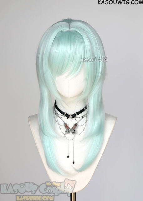 【63 Colors】M-4 short bob wig with 60cm long layered side bangs