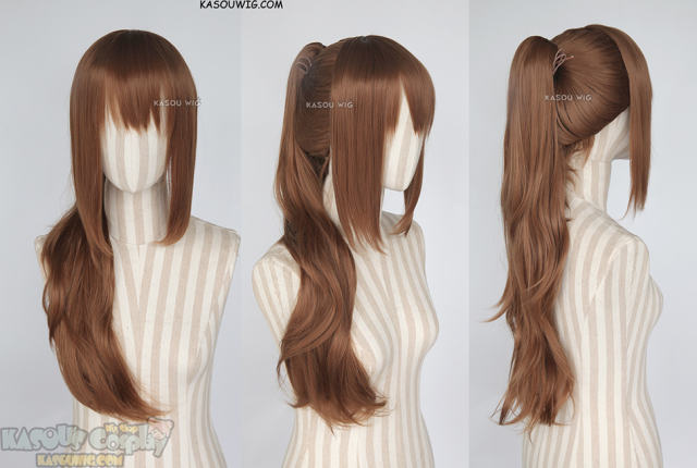 Female trainer clip on ponytail wig / 62cm long .