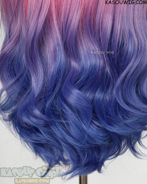 Alien Stage Mizi 80cm long wavy pink blue wig