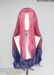 Alien Stage Mizi 80cm long wavy pink blue wig