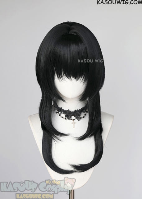 【63 Colors】M-4 short bob wig with 60cm long layered side bangs