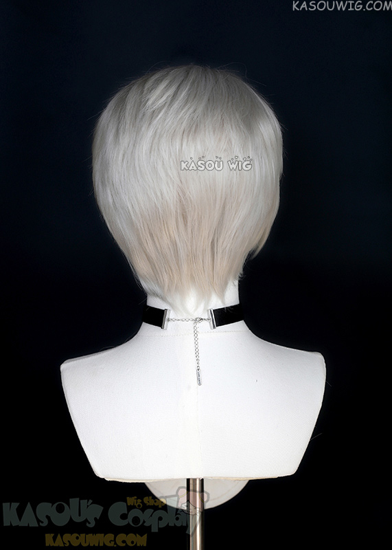 Love and Deepspace Xavier short layered grayish blonde wig