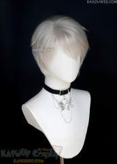 Love and Deepspace Xavier short layered grayish blonde wig