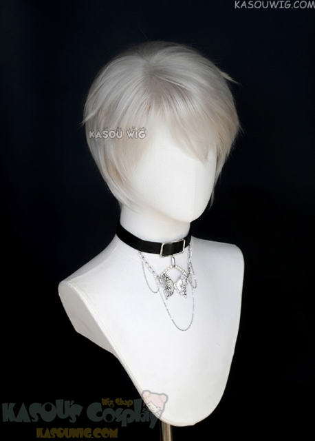 Love and Deepspace Xavier short layered grayish blonde wig