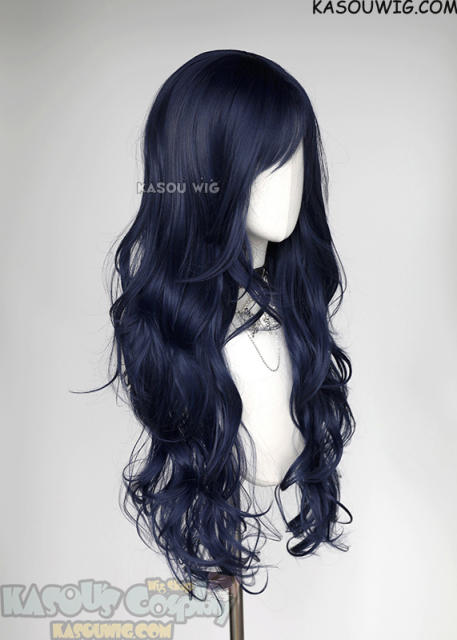 L-3 / SP10 Dark Blue long layers loose waves wig