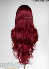 L-3 / KA043 Carmine Red long layers loose waves wig