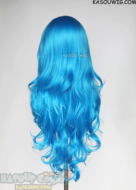 L-3 / KA047 Blue long layers loose waves wig