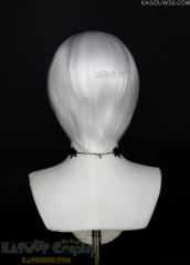 S-2 / KA001 snow white short bob smooth cosplay wig with long bangs