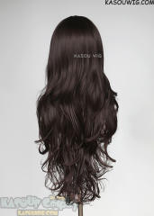 L-3 / KA031 Deepest Brown long layers loose waves wig