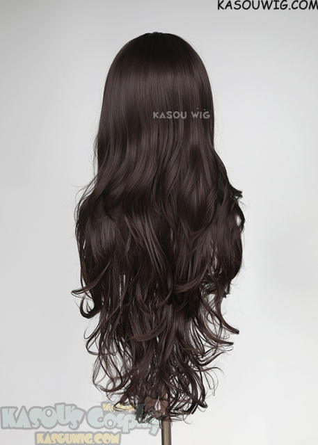 L-3 / KA031 Deepest Brown long layers loose waves wig