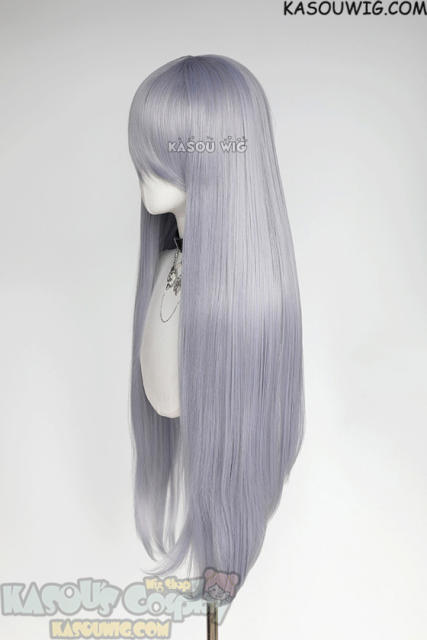 L-4 SP26 100cm/39.5" long straight versatile Silver Lavender wig