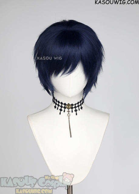 S-1 / SP10  >>31cm / 12.2"  short  dark blue layered wig