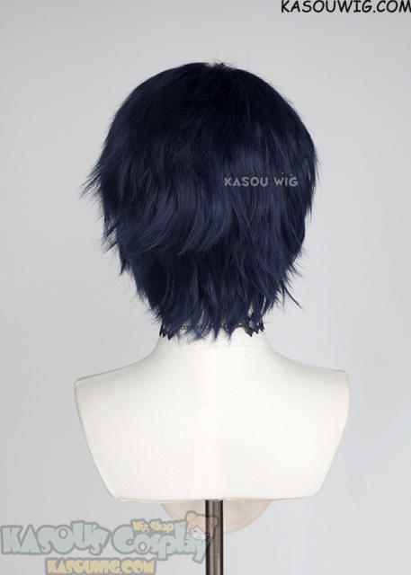 S-1 / SP10  >>31cm / 12.2"  short  dark blue layered wig