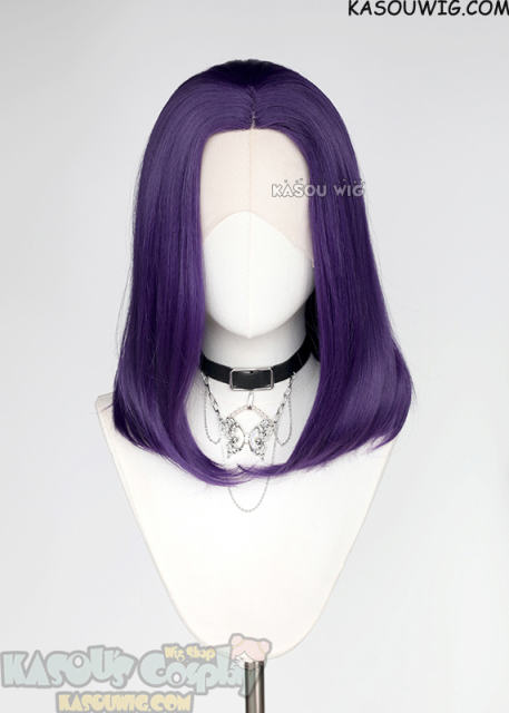 Lace Front>> Indigo Purple middle part medium length wig LFM-1/SP37