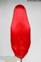 L-4 KA039 100cm/39.5" long straight versatile Bright Red wig