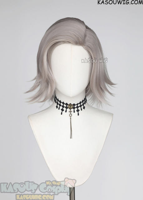 The Hundred Line-Last Defense Academy Eito Aotsuki side-parted grayish blonde short wig