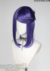 S-3 / KA057 cool purple ponytail base wig with long bangs.