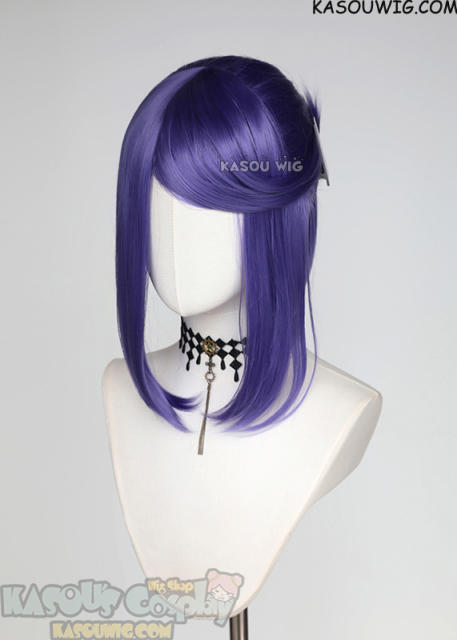 S-3 / KA057 cool purple ponytail base wig with long bangs.
