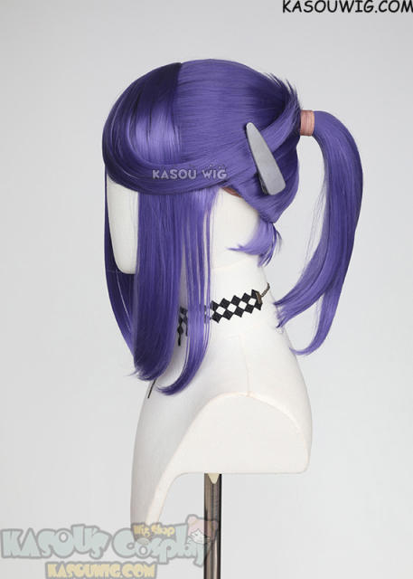 S-3 / KA057 cool purple ponytail base wig with long bangs.