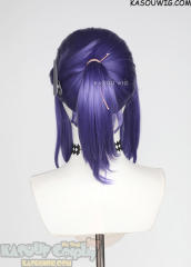 S-3 / KA057 cool purple ponytail base wig with long bangs.